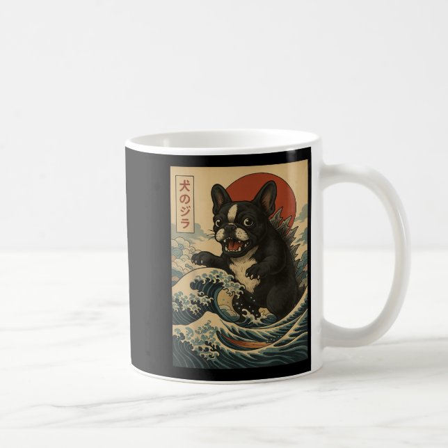 Mug Frenchzilla Japanese Retro Wave Monster Bulldog (Droite)