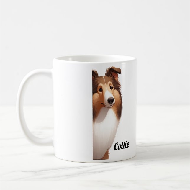Mug Frendily Collie Dog (Gauche)