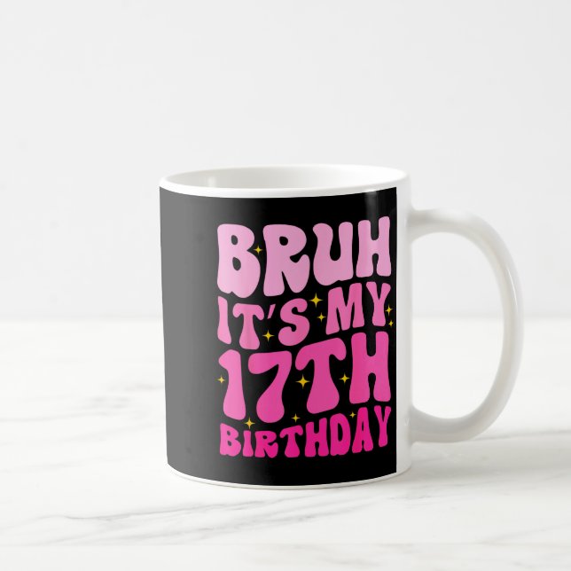 Mug Frère 17e Anniversaire 17 Ans 17ans Mignon Groovy (Droite)