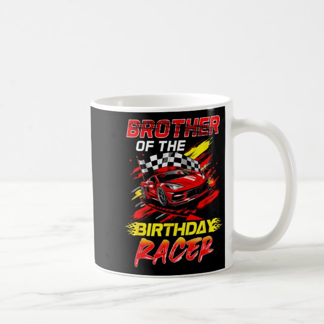 Mug Frère de la fête d'anniversaire de course de voitu (Droite)