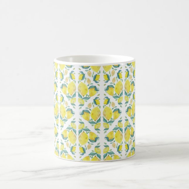 Mug Fresh Lemon Watercolor Pattern (Centre)