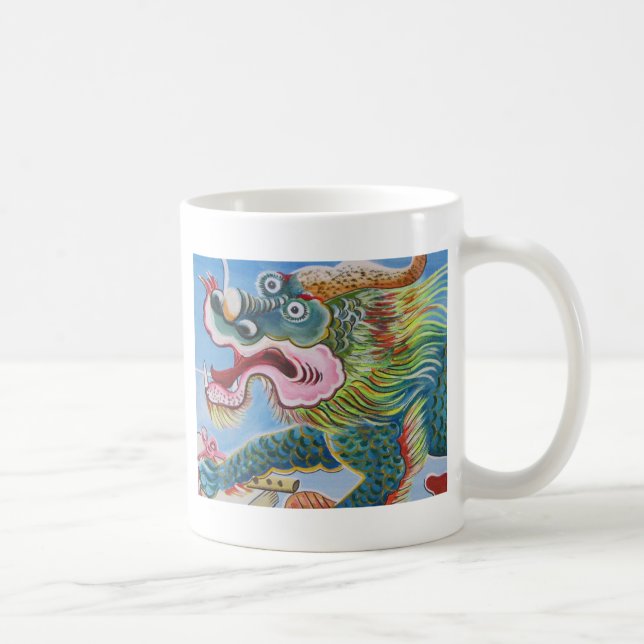 Mug Fresque chinoise Foo Dog / Lion Guardian (Droite)