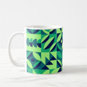 Mug Fresque géométrique : design vintage moderne.