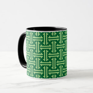 Mug Fret chinois Art déco, Jade Green