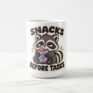 Mug Friandises avant tâches Raton laveur somnolent