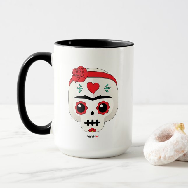 Mug Frida Kahlo | FridaMoji - crâne de sucre (Avec donut)