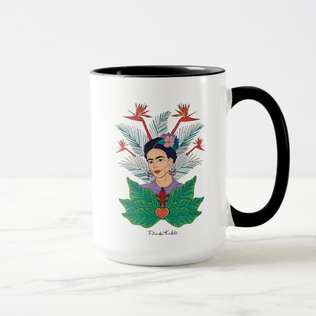 Mug Frida Kahlo | Oiseaux de Paradis Floral Graphic (Droite)