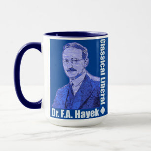 Mug Friedrich August von Hayek Dark Blue