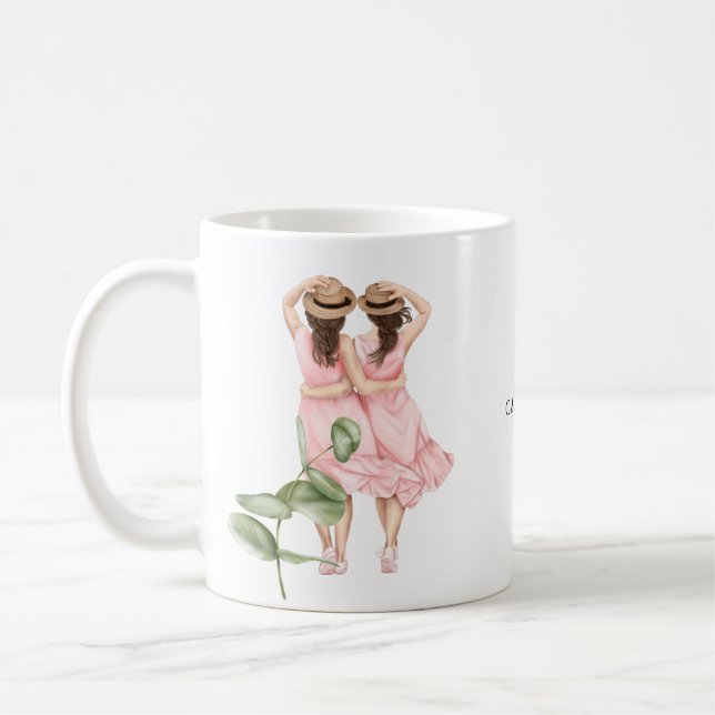 Mug Friends Always Girls Florals Nom de l'illustration (Gauche)