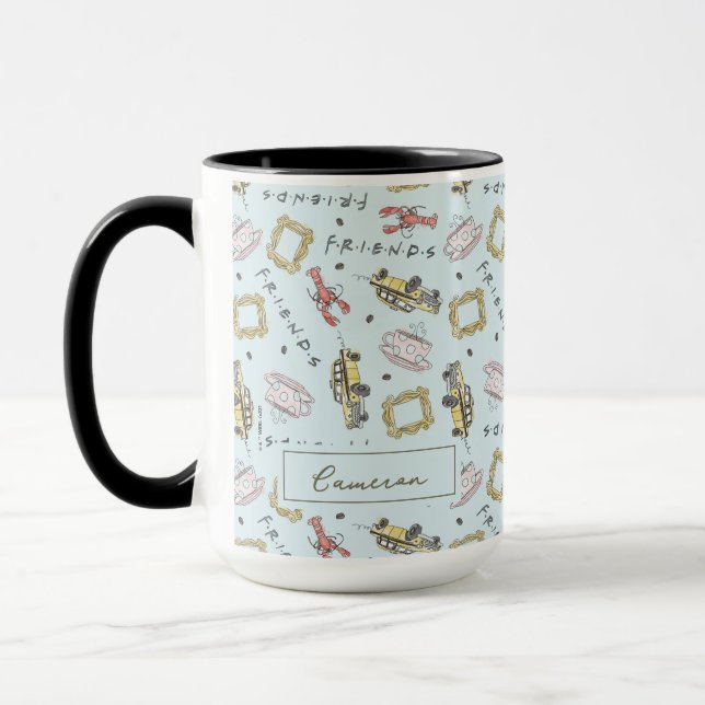 Mug FRIENDS™ Motif Icones Aquarelle | Ajoutez Votre No (Gauche)