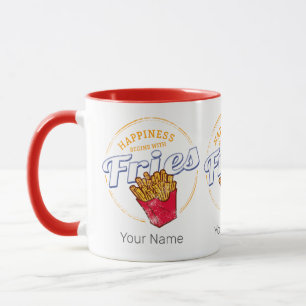Mug Fries Chips Snack Pomme de terre Vintage ou frites