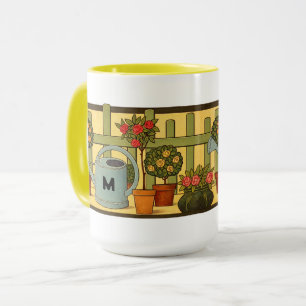 Mug Frieze de plantes en pot de jardin de style Arts &
