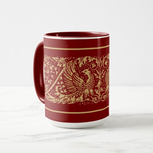 Mug Frise de feuillage d'aigles de l'ère victorienne (Devant gauche)