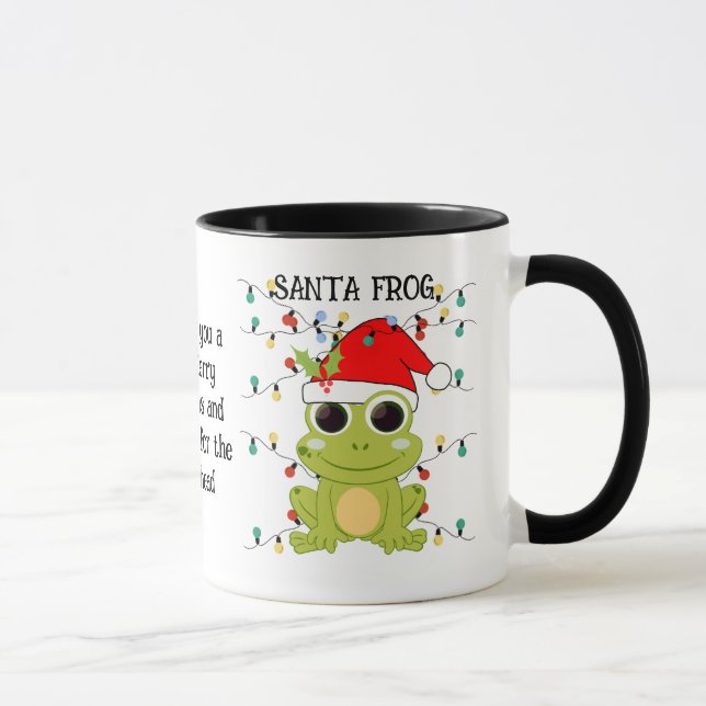 Mug FROG de Noël personnalisé PÈRE NOËL (Droite)