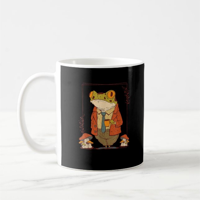Mug Frog Goblincore Académie Esthétique Champignon (Gauche)