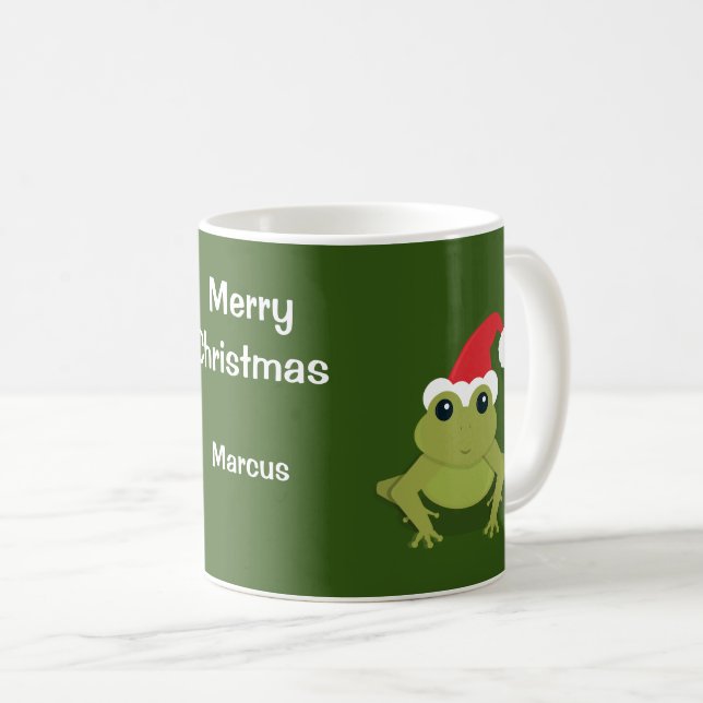 Mug Frog Père Noël Green Christmas (Devant droit)