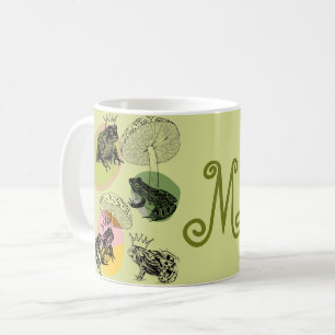 Mug Frogcore et Champignons Aiment Monogramme esthétiq