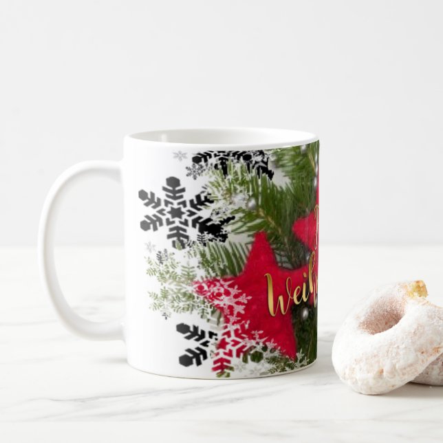 Mug Frohe Weihnachten Kaffeetasse (Avec donut)