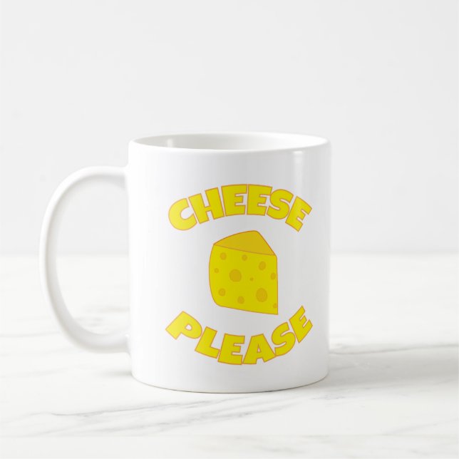 Mug Fromage amusant S'il vous plaît le coin du fromage (Gauche)