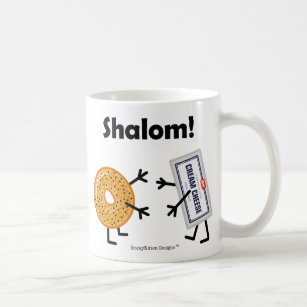 Mug Fromage de bagel et fondu - Shalom !