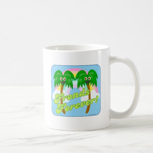 Mug Frondes Amusement Éternel Bff Slogan Dessin Animé (Droite)
