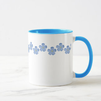 Mug Frontière bleue de fleur