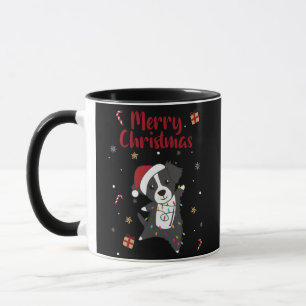 Mug Frontière Collie Chien de Noël Animaux d'hiver Chi