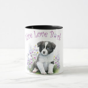 Mug Frontière Collie Chien Maman Floral