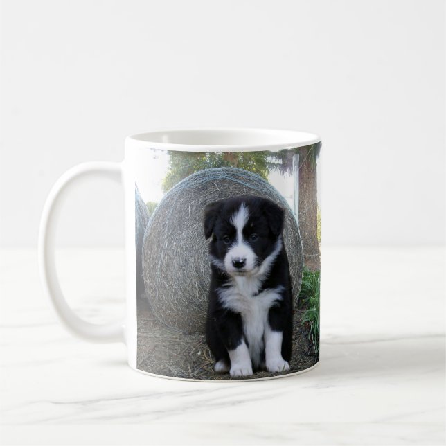 Mug Frontière Collie Puppy Farm Life, (Gauche)