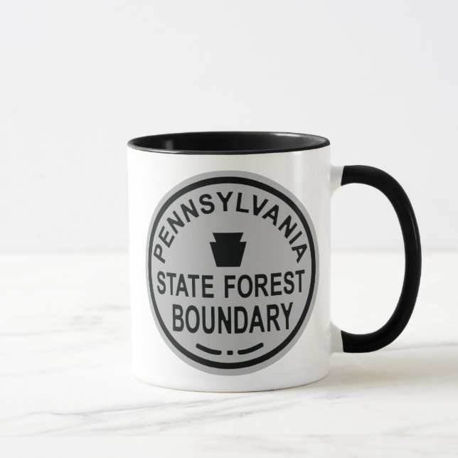 Mug Frontière de forêt d'état de PA (Droite)