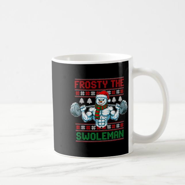 Mug Frosty l'homme qui souffle Pull de Noël laid Drôle (Droite)