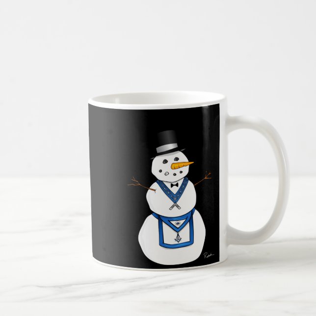 Mug Frosty The Snowman Funny Masonic Holiday Christmas (Droite)