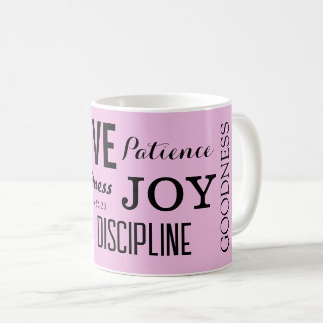 Mug Fruit Chrétien De L'Esprit, Galates 5:22-23 (Devant droit)