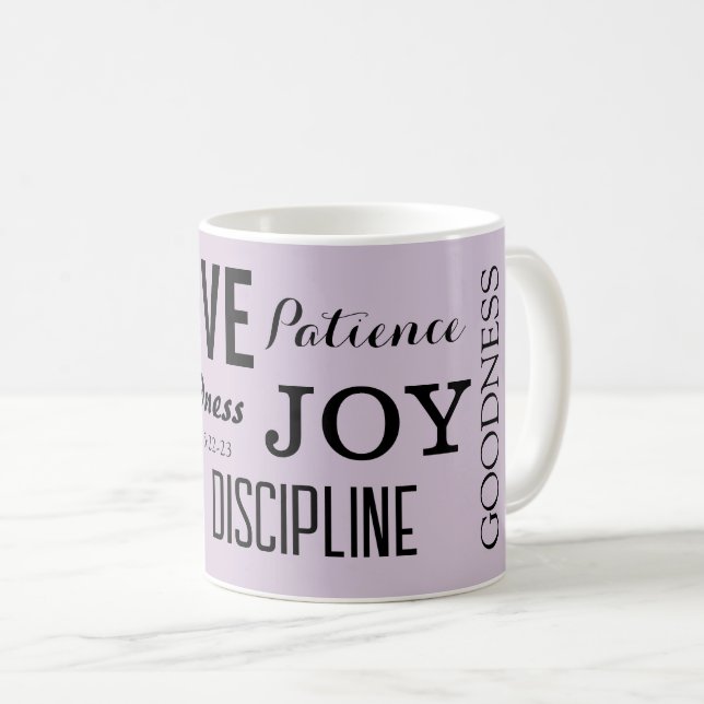 Mug Fruit Chrétien De L'Esprit, Galates 5:22-23 (Devant droit)