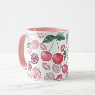 Mug Fruit de cerise rouge élégant