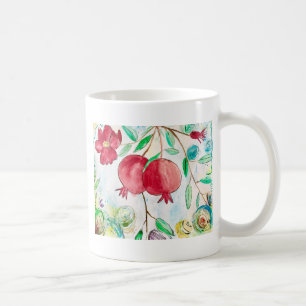 Mug Fruit de grenade Aquarelle Méditerranée saine