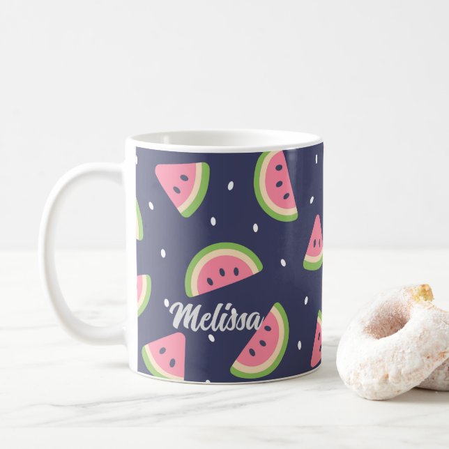 Mug Fruit de pastèque bleu clair (Avec donut)