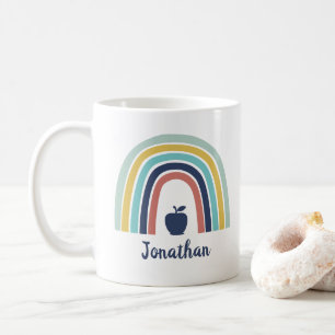Mug Fruit de pomme boho moderne personnalisé arc-en-ci