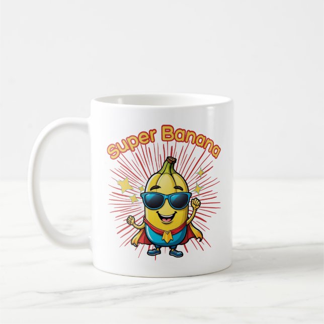 Mug Fruit Hero : Super Aventure Banane kawaii (Gauche)