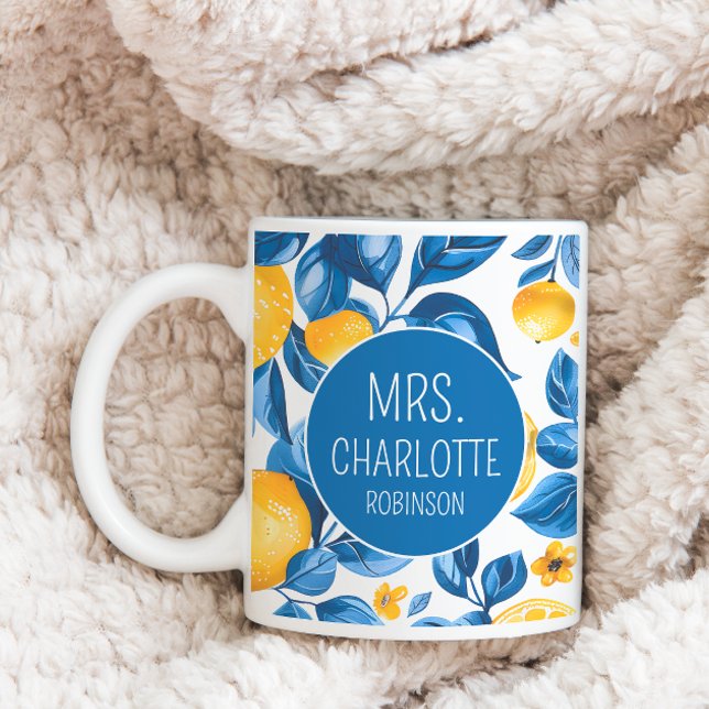 Mug Fruit Motif citron Fruit sur mesure Nom du couple (Créateur téléchargé)