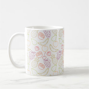 Mug Fruit motif transparent motif de surface de frui