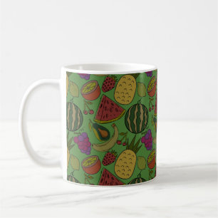Mug Fruit motif transparent   motif de surface de frui