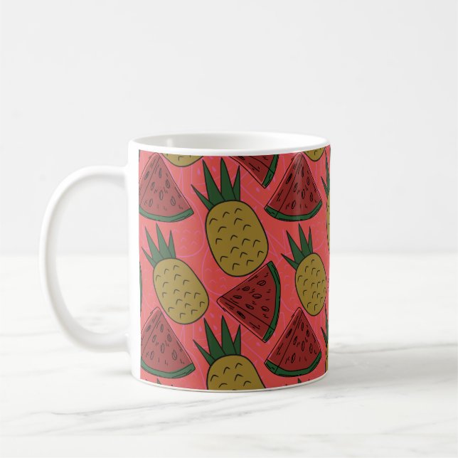 Mug Fruit motif transparent | motif de surface de frui (Gauche)