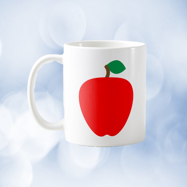 Mug Fruit rouge pomme (A mug with a graphic of a red apple.)