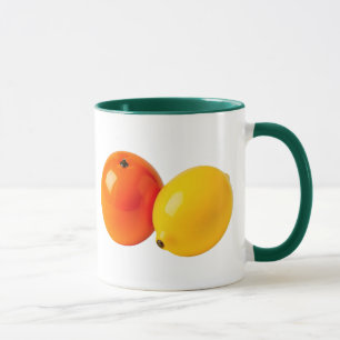 Mug fruits agrume porcelaine 