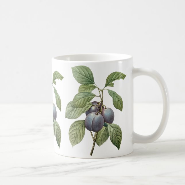 Mug Fruits alimentaires anciens, prunes de jardin viol (Droite)