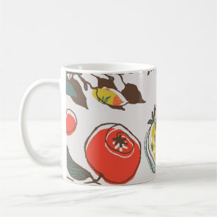 Mug Fruits assortés, motif sans couture colorée.