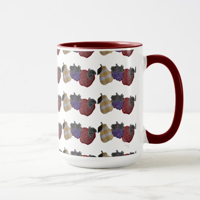 Mug Fruits brodés (canneberge) (Droite)