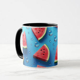 Mug Fruits de caricature végétale tranche de pastèque