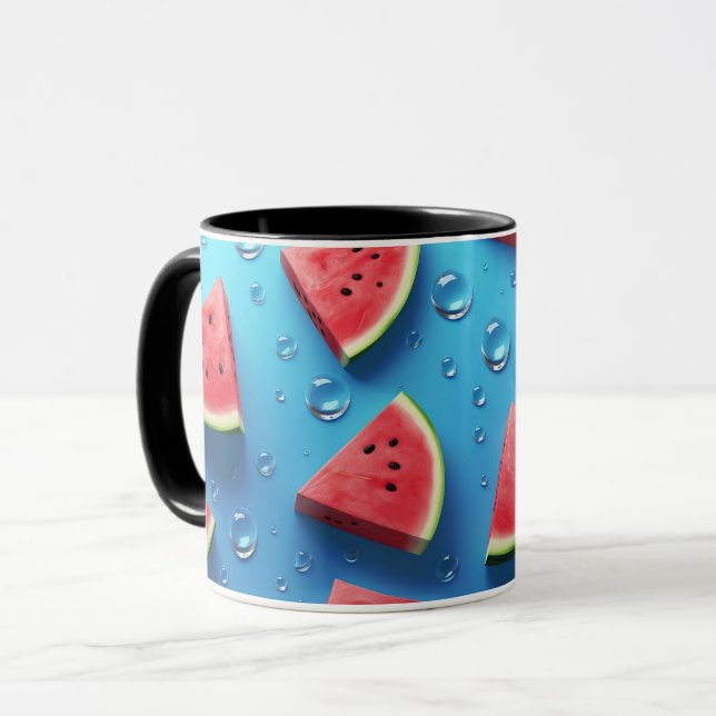Mug Fruits de caricature végétale tranche de pastèque  (Devant gauche)